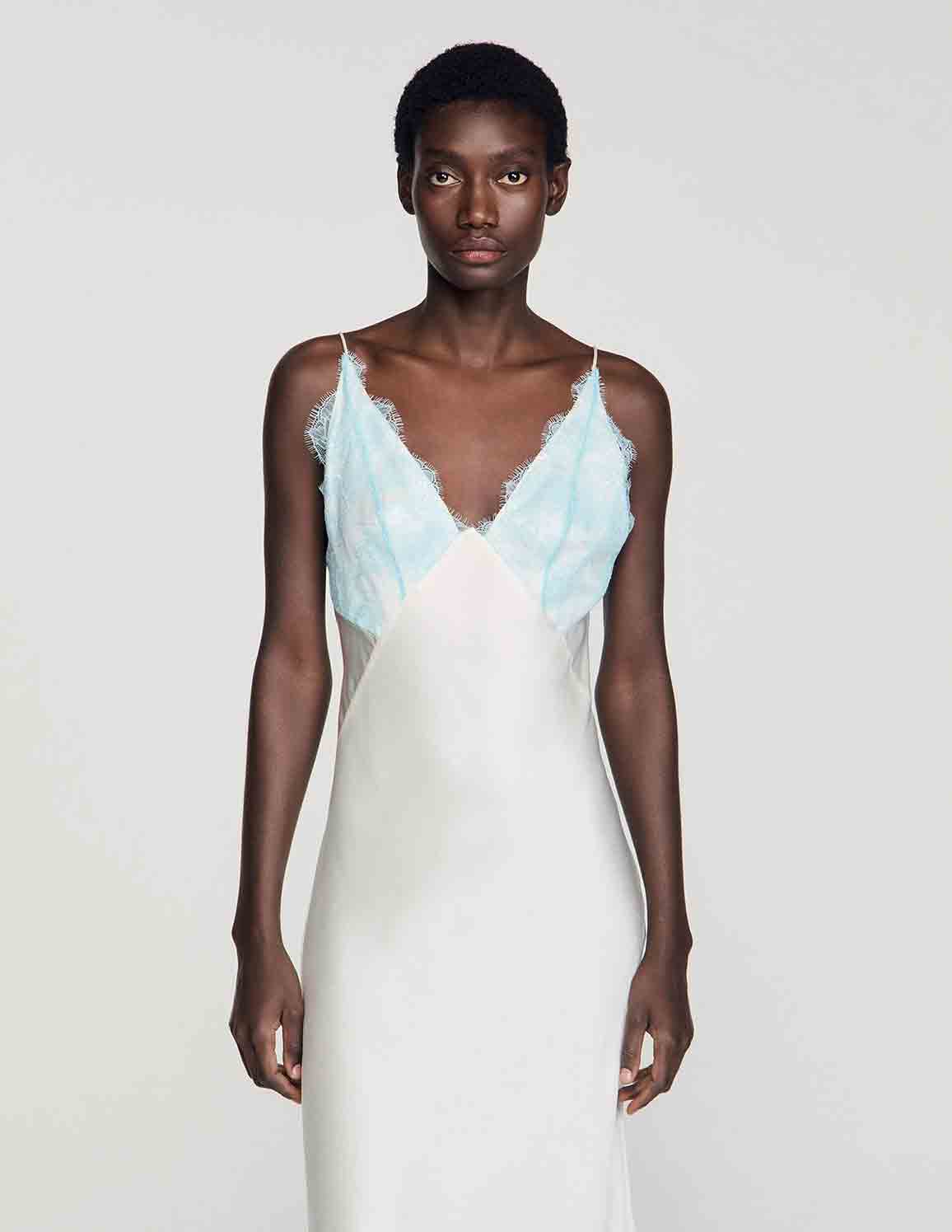 LINGERIE-STYLE MAXI DRESS – SANDRO Egypt