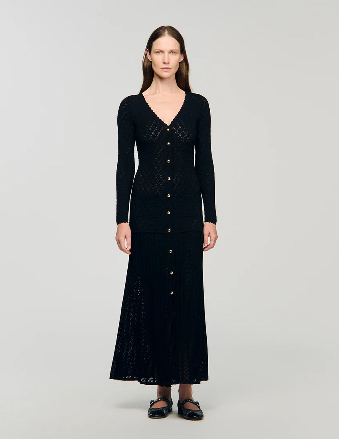 FANCY KNIT MAXI DRESS – SANDRO Egypt