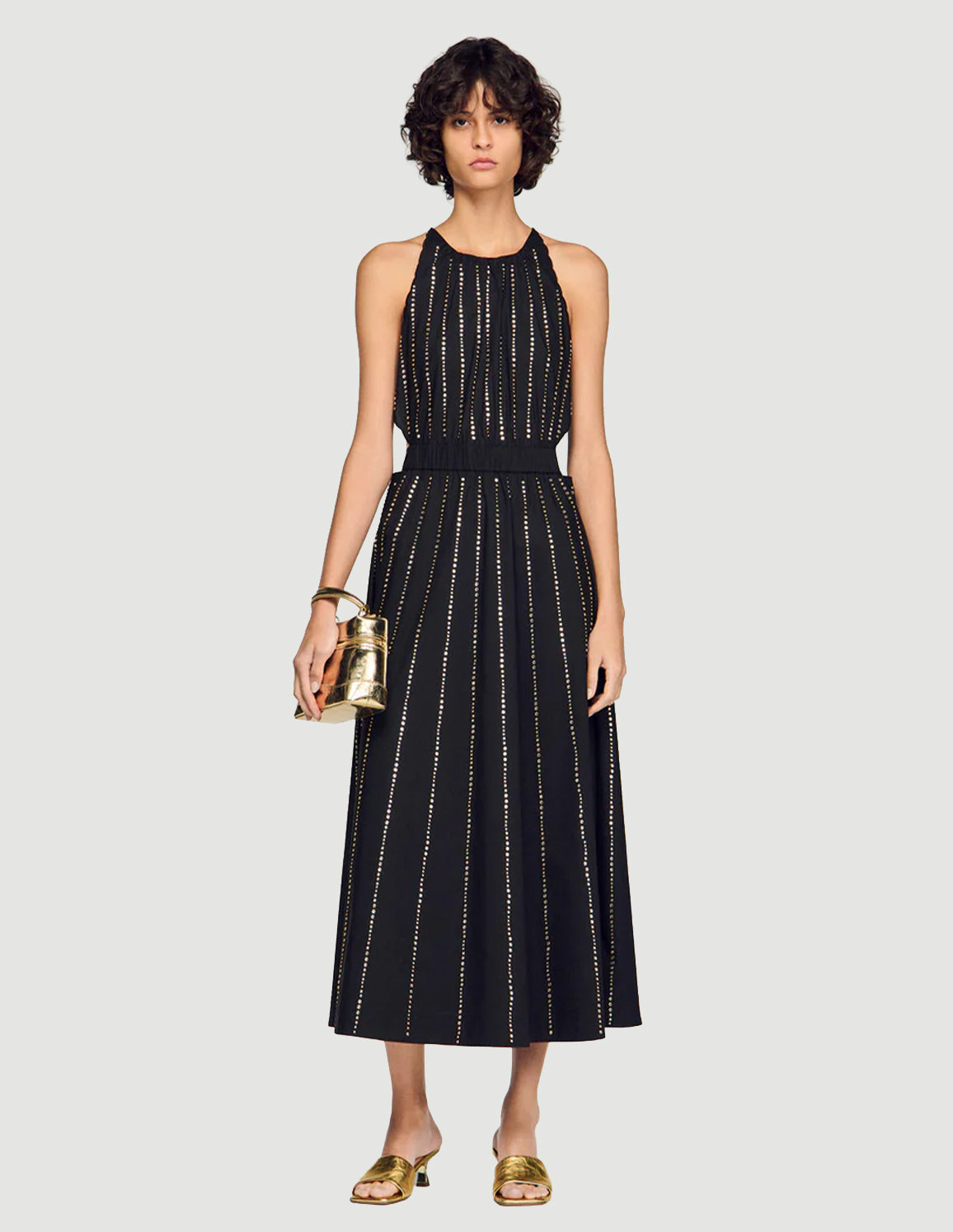 RHINESTONE MAXI DRESS SANDRO Egypt RHINESTONE MAXI DRESS SANDRO Egypt