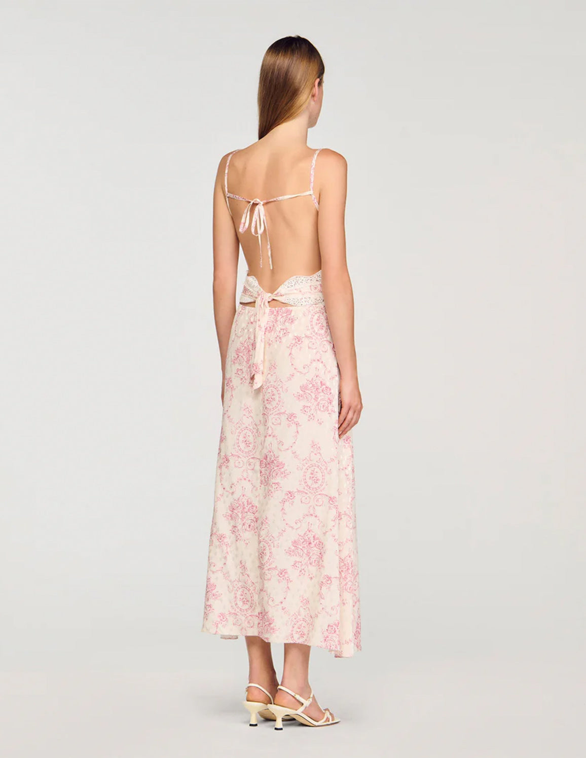 BALLARAT LACE-TRIMMED MAXI DRESS – SANDRO Egypt