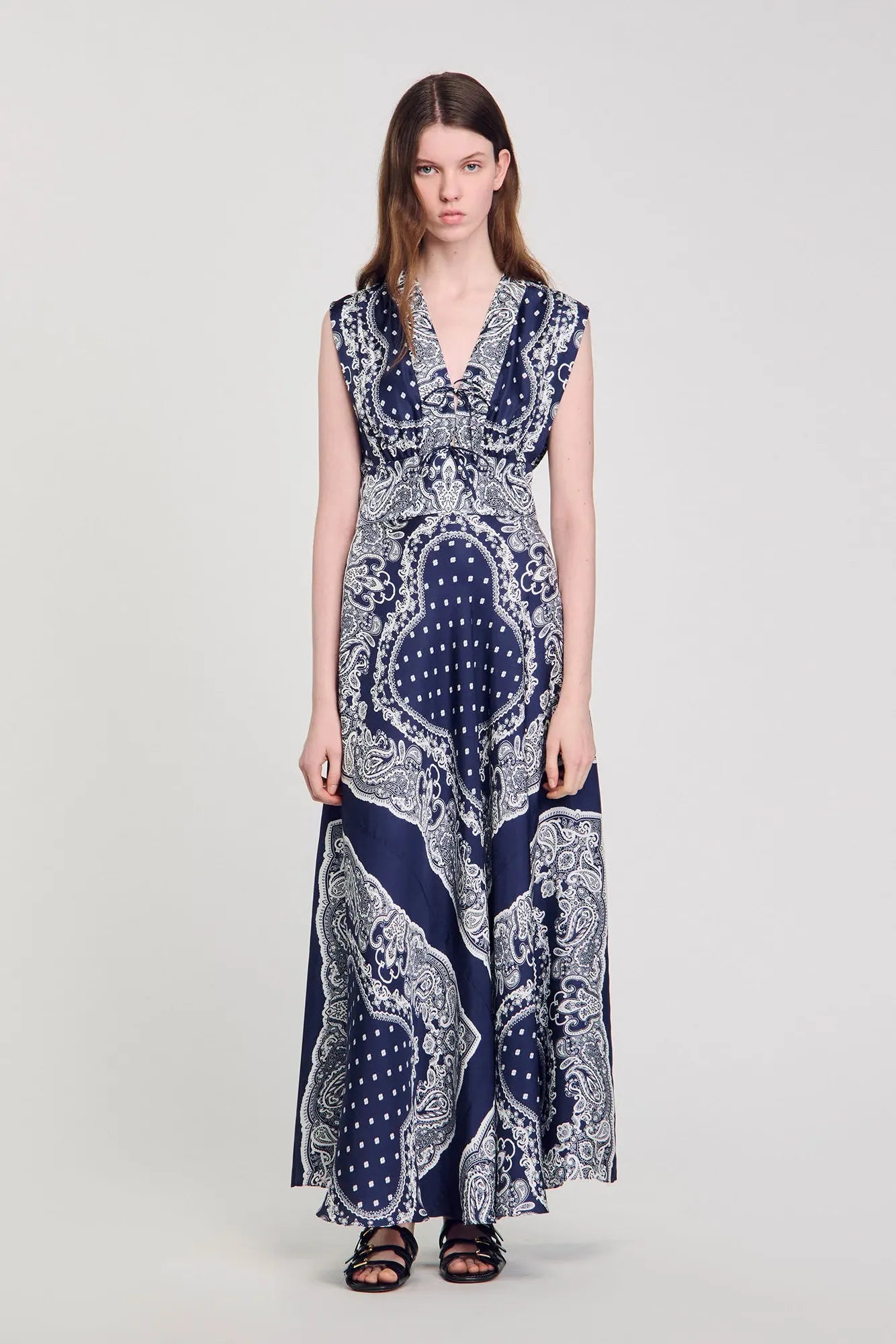 BANDANA-PRINT MAXI DRESS SANDRO Egypt BANDANA-PRINT MAXI DRESS SANDRO Egypt