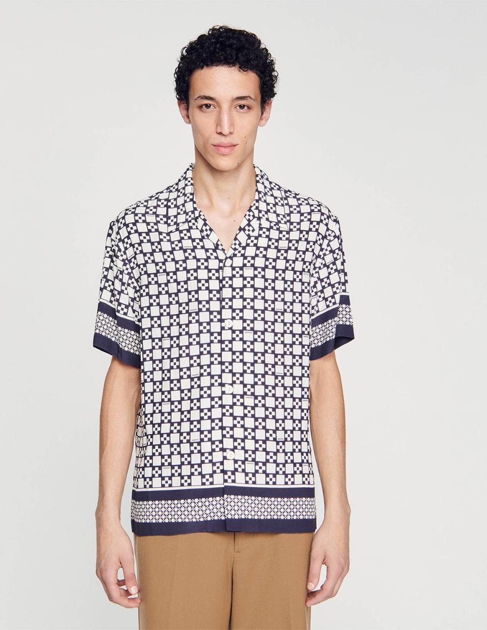Ecru/Navy Blue